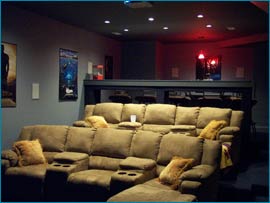 Home Theater With Room For Family And Friends Durham